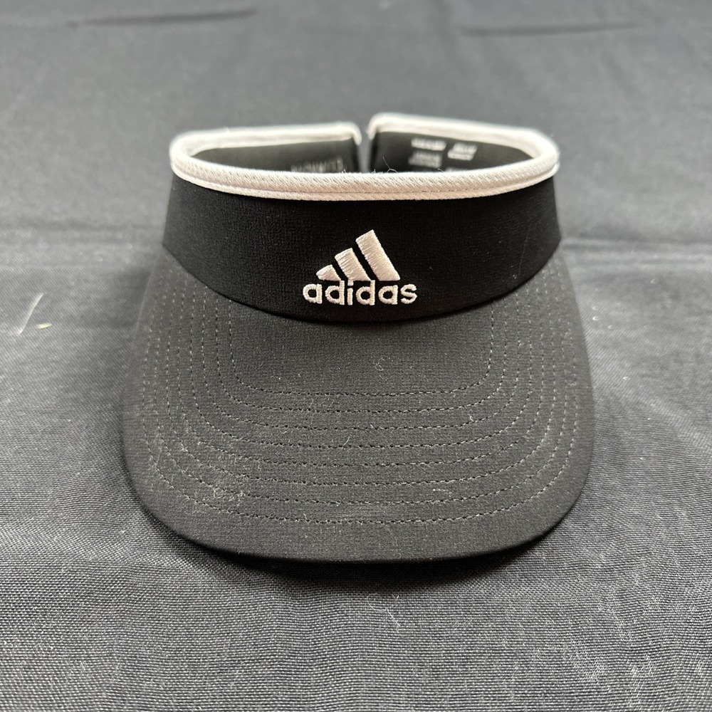 ADIDAS Match Sports Black White Womens Aeroready Visor Tennis Pickleball
